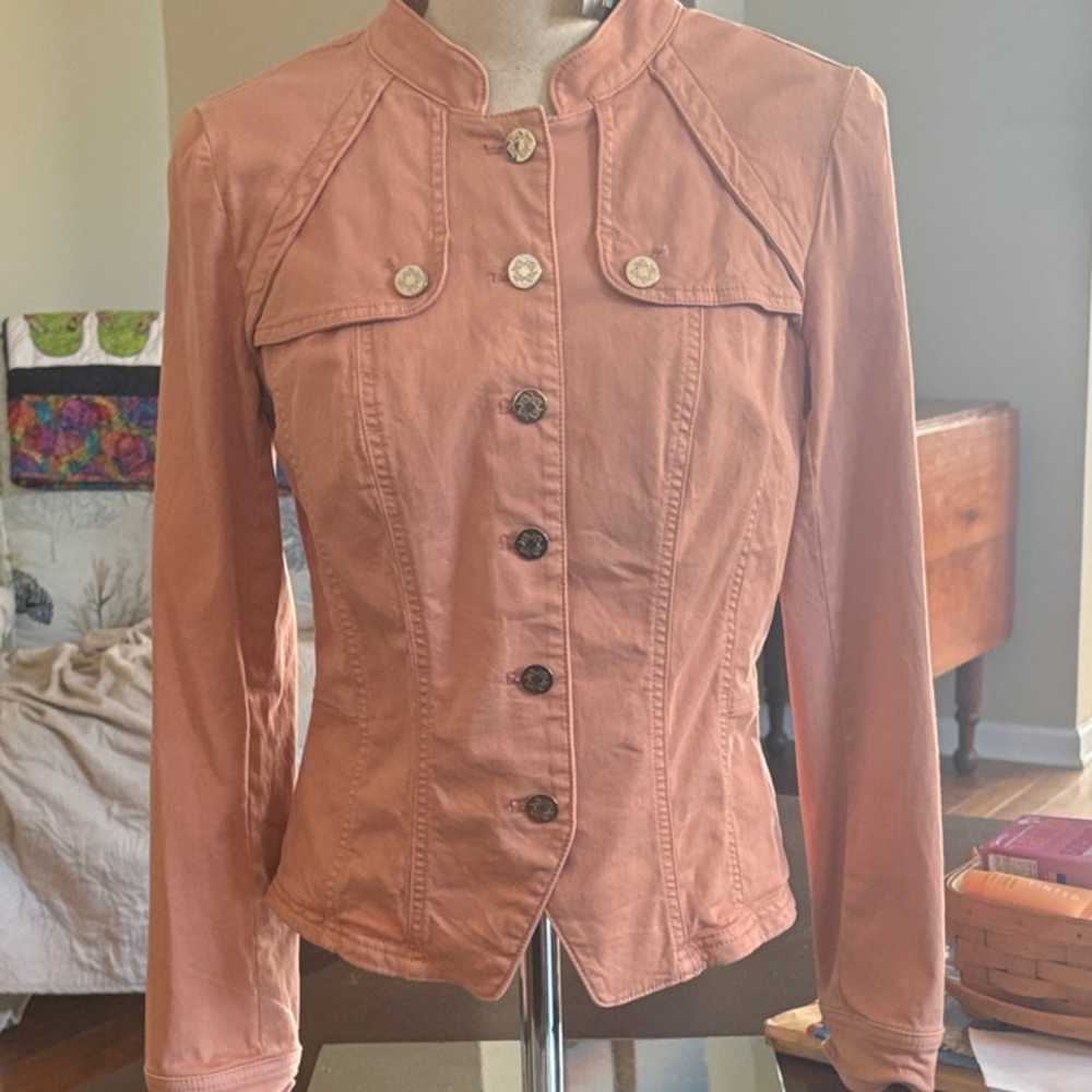 White House Black Market Pret Safari Jacket Cafe Crème